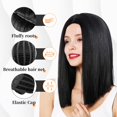 thumbnail image 4 of relayinert Black Authentic And Stylish Short Bob Wig For All Occasions Short Bob Wigs Hairnet And Wig Cap 1Set, 4 of 6