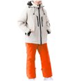 thumbnail image 1 of 4-16 Years Kid's Solid Color Girls Boys Ski Suit Windproof Warm Solid Color Skiing Set Orange, 1 of 7
