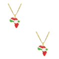 thumbnail image 4 of Maytalsory Collier Léger et Confortable avec Pendentif Africa Map Burundi 2Set, 4 of 6