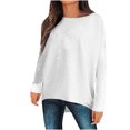 thumbnail image 1 of Besolor Tuniques de Printemps et d'Automne pour Femmes T-Shirt à Col Rond à Manches Longues Décontracté Uni Blouse de Sortie de Printemps et d'Automne pour Dames, 1 of 5
