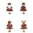 thumbnail image 4 of 2PCS Christmas Tree Decorations Christmas Sitting Santa Clause Ornament Hanging Christmas Tree Decoration Pendants  Small Bell Figurines Home Decoration For Christmas, 4 of 5