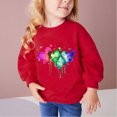 thumbnail image 1 of Rbaofujie Chandails à Capuche pour Filles Tout-Petits Col Rond Manches Longues T-Shirts Enfants Hauts, 1 of 4