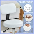 thumbnail image 4 of HOMCOM Adjustable Rolling Stool with Backrest, Faux Leather Stool Chair, 4 of 10