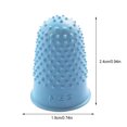 thumbnail image 4 of Fingertips Covers Anti-fingerprint Protector Heat Resistant Anti-skid Pages Turning Set Gloves Elastic Sleeve Reading Money Counting Blue XS, 4 of 9