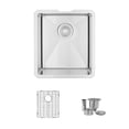 thumbnail image 1 of Stylish Undermount 16" Stainless Steel Single-Bowl Kitchen Sink S-309XG, 1 of 11