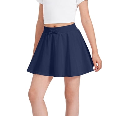 Jupes Fille Taille 7-8 Jupe Fille Enfants Jupe Décontractée Mini Évasée Jupes Unies Couleur Unie Nœud Taille Haute Extensible Jupes de Sport Élastiques Jupes-Short de Tennis Jupes d'Uniforme Scolaire Jupes Fluides