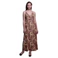 thumbnail image 1 of Bimba Robe Longue Maxi à Bretelles Spaghetti Ajustables à Imprimé Floral Tenue de Plage d'Été-Xxx-Grand, 1 of 6