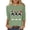 Green, variant on Amzcrzy Womens Tops Christmas Graphic T Shirts for Women Fashion Xmas Round Neck 3/4 Length Sleeve Tops for Women Casual Comfortable Womens Fall Tops