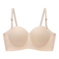 thumbnail image 1 of Soft Bras for Women Wire-Free Pullover Bra Feature V-Neck Soft Bra Style W-1297 Pinks S, 1 of 2