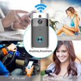 thumbnail image 2 of V5 Sonnette Vidéo 2.4G Connexion Wi-Fi Vision Nocturne Grand Angle Notification en Temps Réel 3 Batteries (Argent), 2 of 13