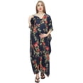 thumbnail image 3 of Bimba Robe Maxi de Maternité pour Mamans Bleu Marine à Imprimé Floral avec Ceinture-4, 3 of 7