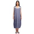 thumbnail image 1 of Moomaya Womens Lace Border Sleepwear For Ladies Button Placket Nightdress, 1 of 5
