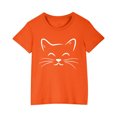 thumbnail image 2 of RXIRUCGD T-shirt Imprimé Halloween pour Enfants Garçons Filles Mode Mignon Col Rond Manches Courtes (Orange, Taille: 5 Ans), 2 of 4