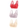 thumbnail image 4 of Timegard 3pc Wireless Bras for Women Front Closure Full Support Wide Strap Comfort Breathable Everyday Bra, 4 of 4
