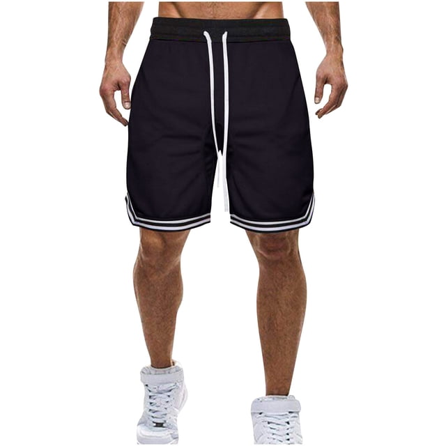 Mens Shorts, Mens Summer Solid Color Sports Fitness Breathable Shorts