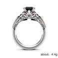 thumbnail image 3 of EGNMCR Rings Fashion Women Copper Rings Black Jewelry Wedding Rings Size 6-10 fashion ring, 3 of 5