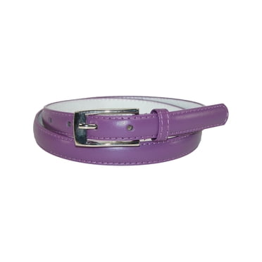 CTM® Skinny Leather Dress Belt (Women's)