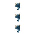 thumbnail image 2 of Wweixi Coat Hooks Easy To Install And Wide Application For Added In Daily Life Retro blue (rhino) 3Set, 2 of 6