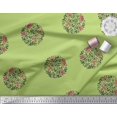 thumbnail image 3 of Soimoi Modal Satin Tissu Feuilles & Floral Bloc Tissu Imprimé 1 Yard 42 Inch Wide, 3 of 3