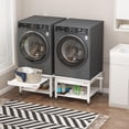 thumbnail image 3 of GloryStar Universal Laundry Pedestal, Washer and Dryer Riser with Pullout Shelf, Adjustable Anti-Vibration Pads, Drain Pan and Hose, 3 of 9