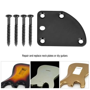 ST Guitar Neck Plate, Guitar Parts, Corrosion Resistant Lightweight Fine Workmanship Not Easy To Damage for DIY Guitar
