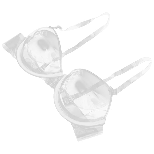 Shisuyan Invisible Transparent Ultra-fine Shoulder Strap Plastic Bra Disposable Underwear Bra (42)
