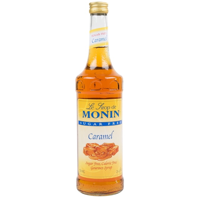 Monin 750 ml Sirop Aromatisant au Caramel Sans Sucre
