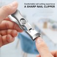 thumbnail image 3 of TopLLC Stainless Steel Anti-splash Large Opening Nail Clippers Self-locking Portable Large Nail Clippers Specializing In Thick And Hard Toenails Nail clippers, 3 of 5
