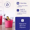 thumbnail image 3 of HOMZ Rope-Handle 18-Gallon Open Storage Tubs, Plastic Buckets, Pink, 4 Pack, 3 of 9