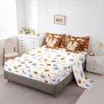 thumbnail image 3 of YST Autumn Maple Leaf Bed In A Bag 7 Piece Full Size, Cute Squirrel Bedding Set For Kids Teens Adult, Happy Thanksgiving Comforter Set Fall Harvest Rustic Sheet Set With 2 Pillow Cases, 3 of 5
