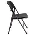 thumbnail image 3 of HERCULES Series 330 lb. Capacity Black Plastic Folding Chair with Charcoal Frame, 3 of 9