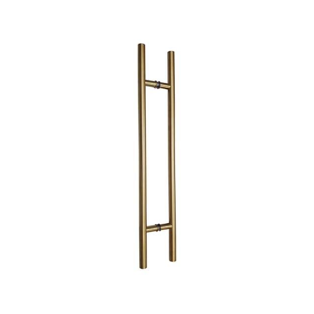 Poignée de Tirage de Porte 48′′ Dos à Dos Ronde « H » Style Échelle – Acier Inoxydable 304 – Fini Noir Mat, Satin Brossé, PVD Doré – Portes d'Entrée avant Douche Verre Bois Fibre de Verre Métal