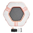 thumbnail image 1 of VEVOR Inflatable Floating Dock, ø8.5FT Inflatable Dock Platform with ø5FT Trampoline Mesh Pool, Non-Slip Floating Platform Water Mat with Portable Bag & Detachable Ladder for Pool Beach Relaxation, 1 of 9
