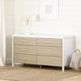 thumbnail image 1 of Commode 6 tiroirs pour Enfants, fini Blanc et Orme naturel, collection Munich de Meubles South Shore, 1 of 13