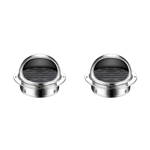 Decodeary Grille d'Aération Murale Résistante aux Intempéries Résistante aux Hautes Températures pour Air Frais 80mm 2Ensemble