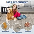 thumbnail image 2 of Garvee Scalloped Area Rugs Modern Bordered Rug, 9x12 Washable Rugs Non-Slip Non-Shedding Rugs Low Pile Indoor Carpet for Living Room Bedroom Office, Brown, 2 of 9