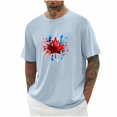 thumbnail image 1 of Styesk T-Shirts pour Homme Imprimé Col Rond Mode Décontractée Manches Courtes Blouses, 1 of 5
