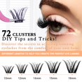 thumbnail image 4 of DIY Lash Extension Kit, Lash Cluster 72 Pcs with 72h Strong Hold Lash Bond and Seal + Cluster Eyelashes Applicator Tool Eyelash Extensions Kit for Self Applicator at Home, 4 of 10