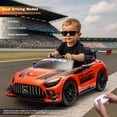 thumbnail image 2 of VOLTZ TOYS 24V Mercedes-AMG GT3 Kids Ride-On Racing Car with Premium Leather Seat, High-Speed Performance 24V Power Wheels, Motorized Track Toy with Parent Remote, Orange, 2 of 6