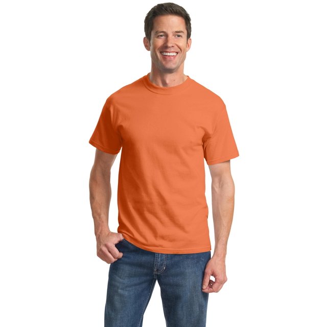 Port & Company Essential T-Shirt. Orange Sherbet. 2XL.