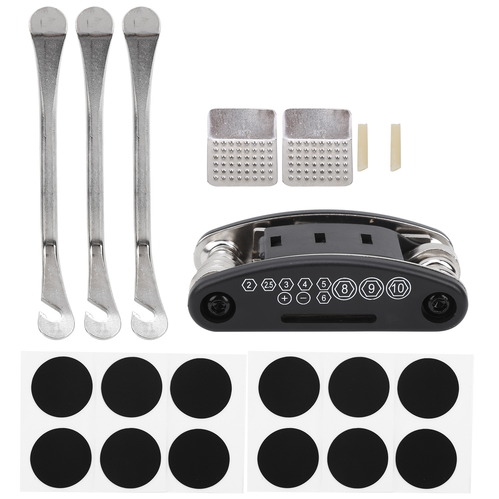 Sonew Bike Puncture Repair Tool,Tyre Lever,21Pcs Bicycle Tyre Repair Kit Bike Puncture Repair Tool 16 in 1 Multi‑Function Tool