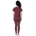 thumbnail image 3 of Moomaya Ensemble de Nuit pour Femmes Pyjama en Coton Tenue de Sommeil 2 Pcs Chemises de Nuit, 3 of 7