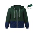 thumbnail image 2 of Qiylii Femmes Veste de Pluie Packable Couleur Extérieure Bloc Coupe-Vent à Capuche, 2 of 6