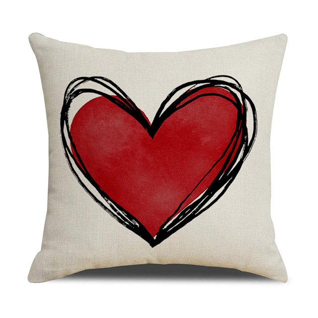 TIMIFIS Housses de Coussins pour la Saint-Valentin, Décorations de la Saint-Valentin, Housses de Coussins Rouges 18x18, Décoration Maison pour Canapé Chambre Fête Salon
