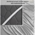 thumbnail image 4 of czcpp-Satin Fitted Sheet, Luxurious Silky Smooth Polyester Bedding Soft Deep Pocket Bed Sheets Mattress Cover, Queen, Light Grey, 4 of 4