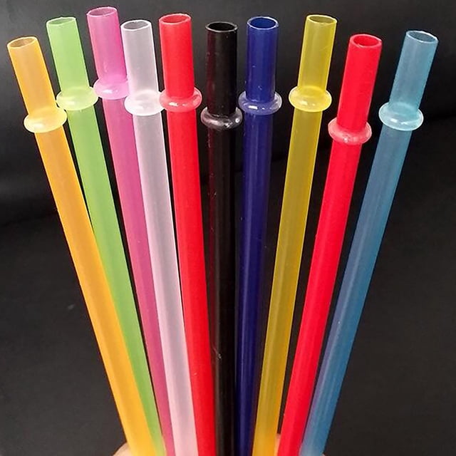 25 Pcs Pailles Réutilisables avec 1 Brosse, Longues Pailles en Plastique Rigide, Pailles de Rechange Translucides pour Boire, Paille Longue Réutilisable Propre avec Paille Rigide de Couleur Unie pour Gobelets, Tasses, Pots