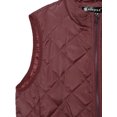 thumbnail image 4 of INSPIRE CHIC Gilet Matelassé Rembourré pour Femme à Fermeture Éclair devant avec Poches Rouge Vin m (US 10), 4 of 7