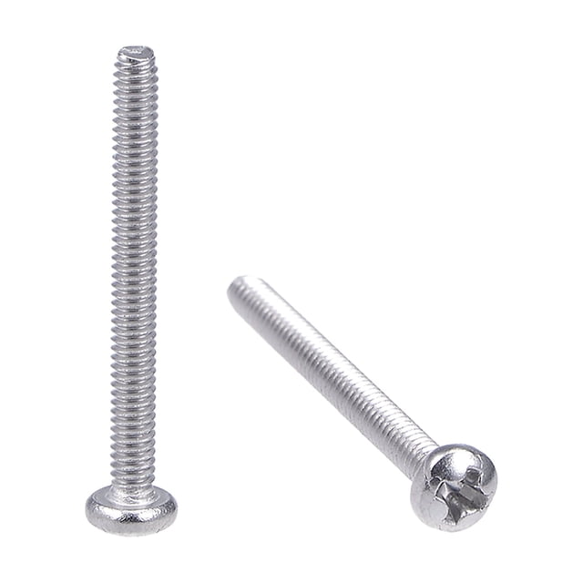 Unique Bargains M2x20mm Machine Screws Pan Phillips Cross Head Screw Fasteners Bolts 100Pcs
