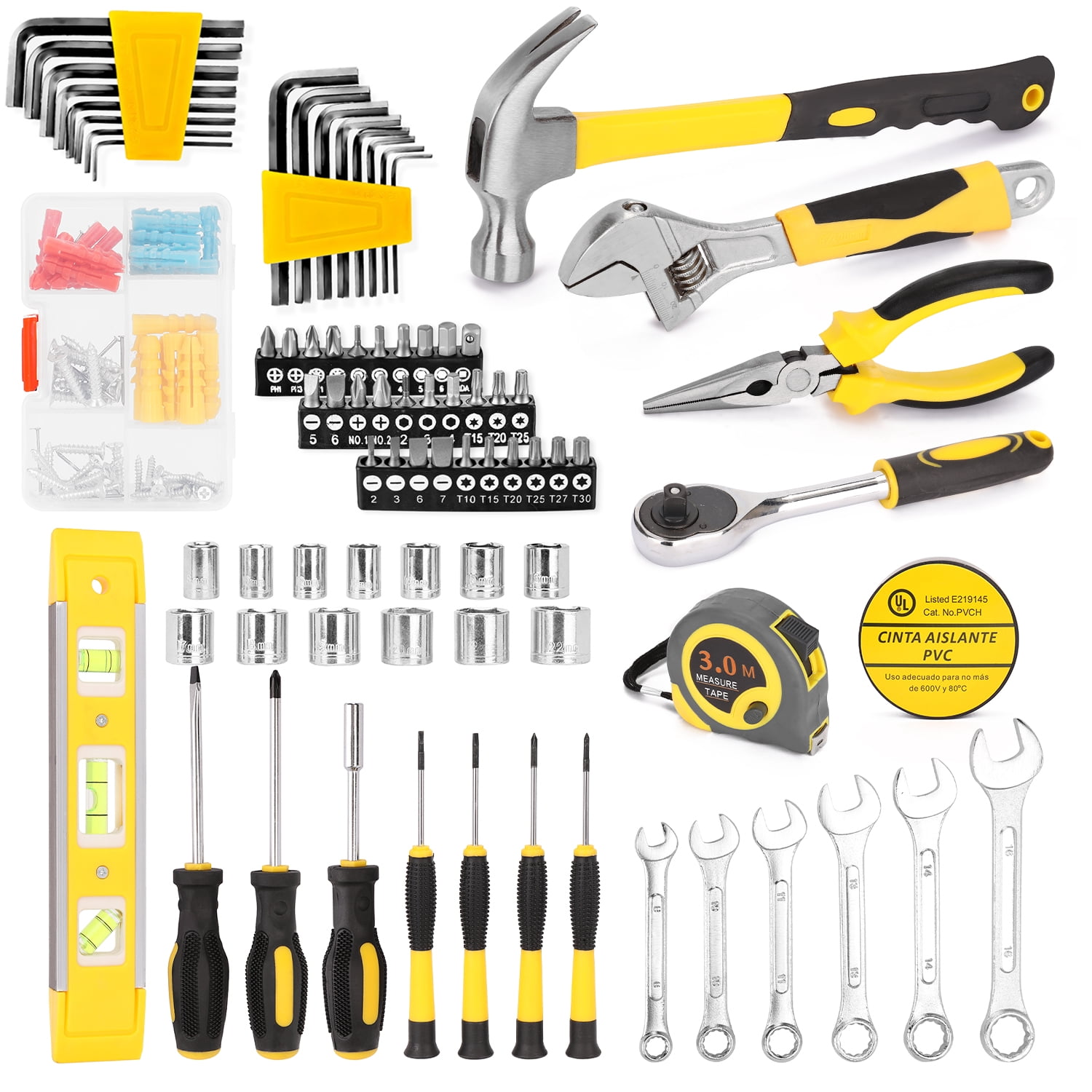 Tool 108pcs Tool Set Household Hardware Hand Tools Combination Auto Repairing Kit Tool Box