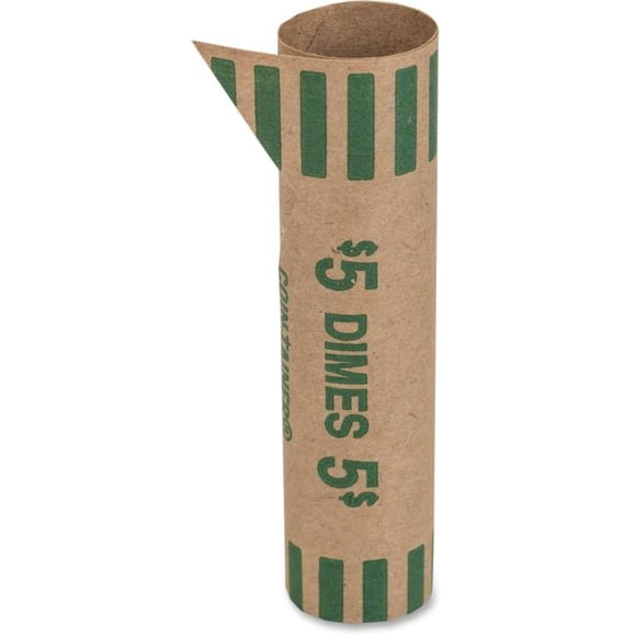 Coin-Tainer CTX20010 Pcs Tubulaires Enveloppes Kraft - Vert